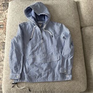 Striped Blue Hooded Jacket